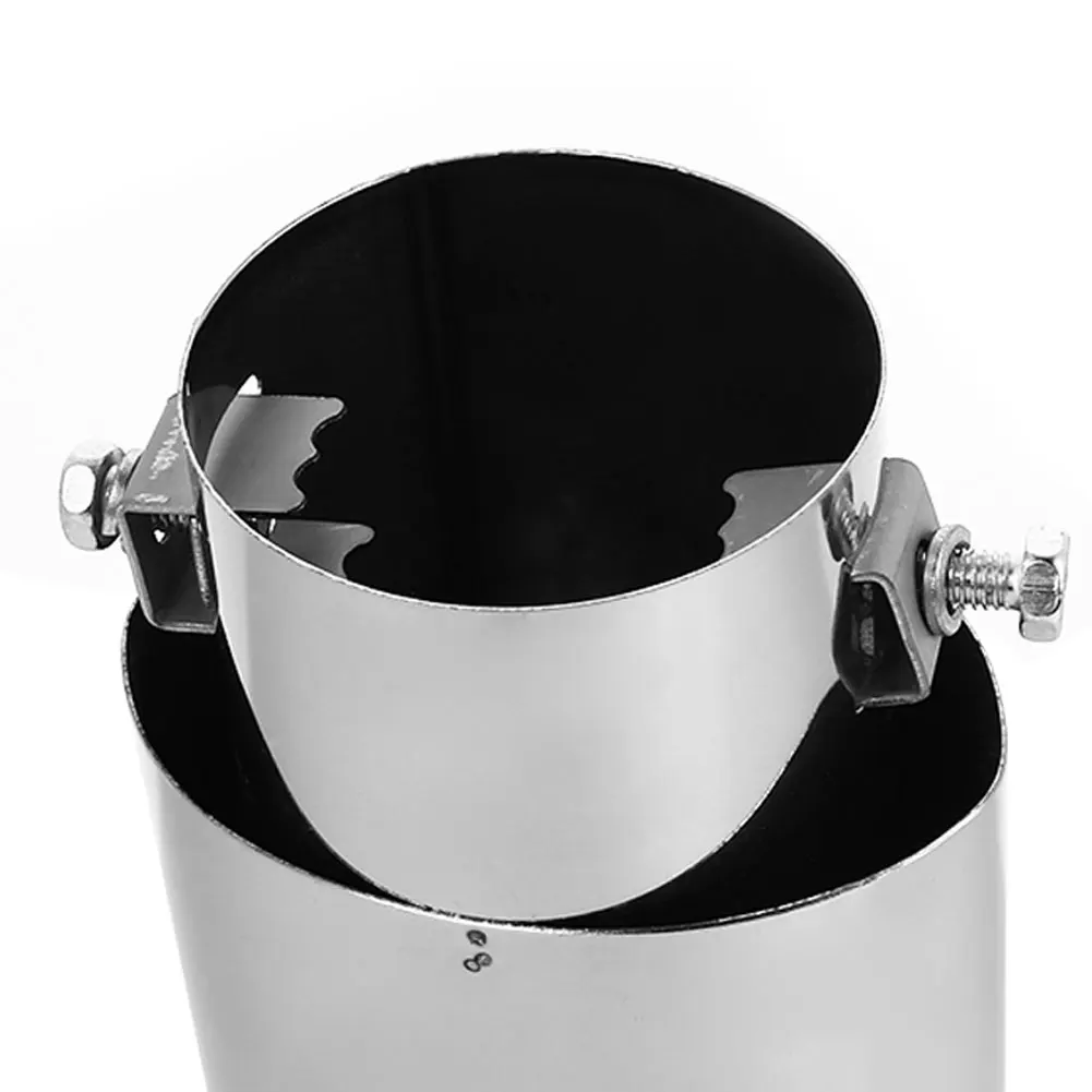 Car Exhaust Pipe Car Tail Throat Universal Car Muffler Tip Air Inlet Exterior Stainless Steel Fit 1.5 To 2.5 Inch