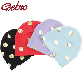 

2019 Fashion Newborn Kids Baby Boys Girls Warm Winter Spotted Cotton Beanie Bobble Hat Cap Winter Warm Hat