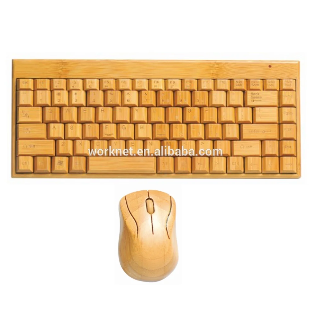 

New hot gift wholesale small size 101 green healthy bamboo wireless keyboard and mouse combo