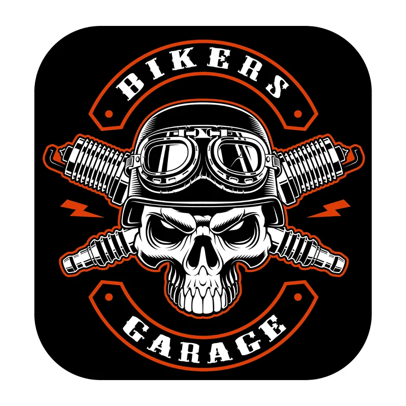

Skull Style Flying Half Helmet Skull Spark Plug Curved Beam Dongzi Moto Sticker PVC Decal KK Vinyl Cover Scratches