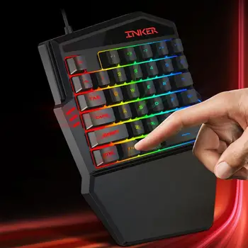 

K99 Wired Single-Handed Gaming Keyboard Ergonomic Design Single Handed Keyboard 35 Keys Gamepad Gaming Backlight Keypad