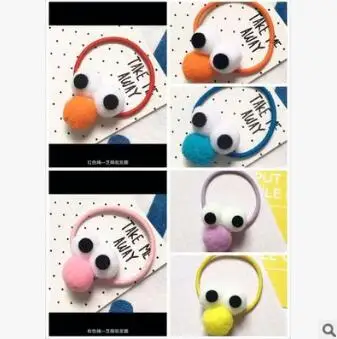 200 шт/Партия DIY мульти плюшевые простые Мультяшные животные заколки для волос стереоскопические глаза резинки для волос Инструменты для укладки аксессуары HA896