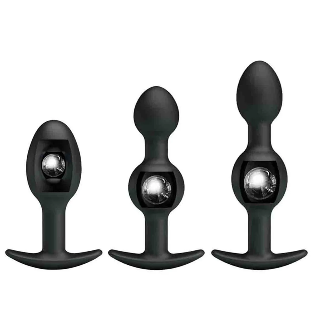 Cute Anal Silicone Beads Butt Plugs Metal Ball Inside Muscles Trainer Sex Products For Women Men Gay Couples |