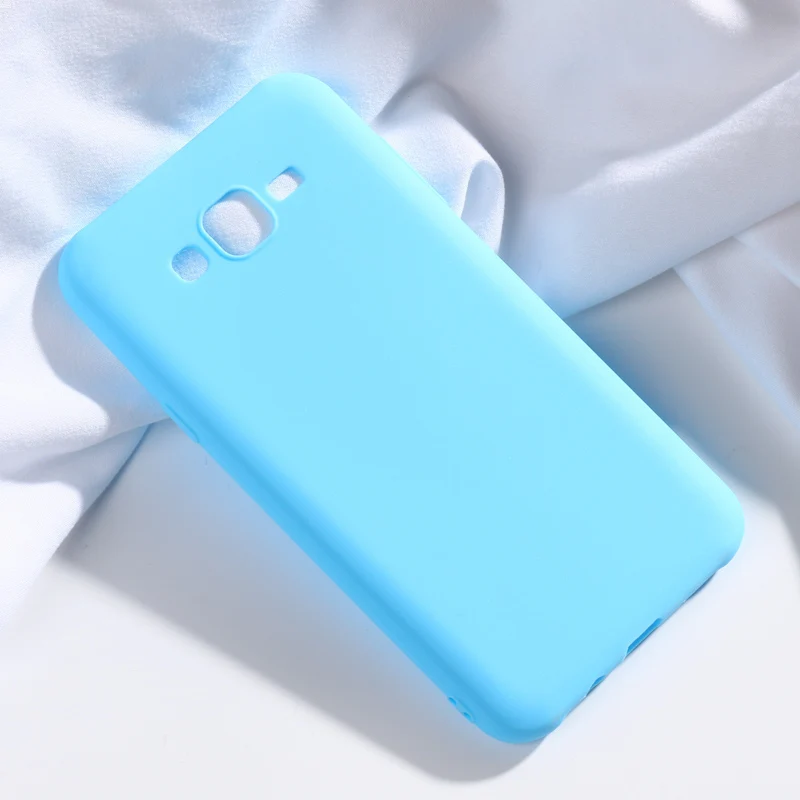 Карамельный цвет мягкий простой силиконовый чехол для телефона для Samsung Galaxy J2 J3 J4 J5 J6 J7 Prime Plus Core Duo Max задняя крышка - Цвет: skyblue