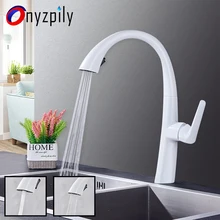 Onyzpily вытяжные смесители для кухонной раковины с двумя режимами воды хромированные смесители для кухонной раковины для ванной комнаты кран для горячей и холодной воды на бортике