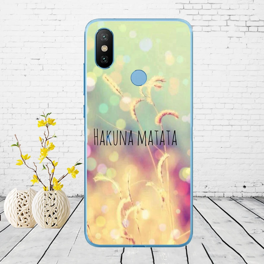 Мягкий силиконовый чехол для Xiao mi Red mi 6 6a mi 8 a2 lite note 5 6 pro 7, 103DD hakuna matata The Lion King - Цвет: 1