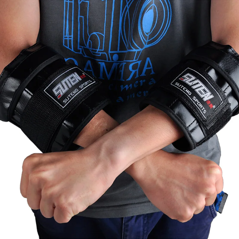 

2019 New Style SUTEN Adjutable Hand Wrist Weights Sandbag 1-3kg Leather Weight Training For Hands MMA Boxing Sanda Sandbag