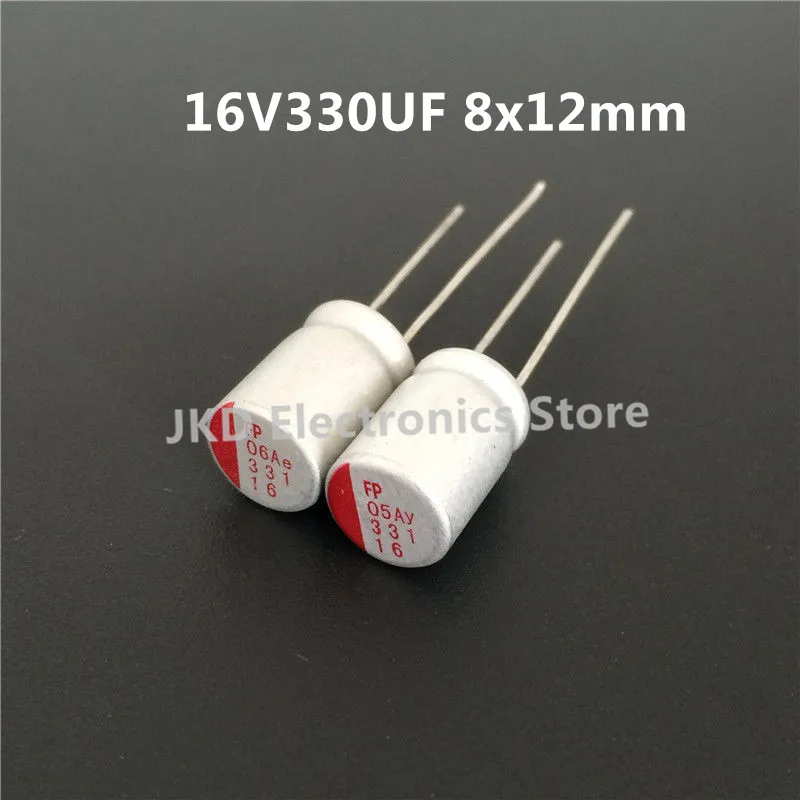 

10 шт. 330 мкФ 16V 8x12mm бак для воды с Класс 16V330uF однотонные электролитные конденсаторы, твердотельными конденсаторами или