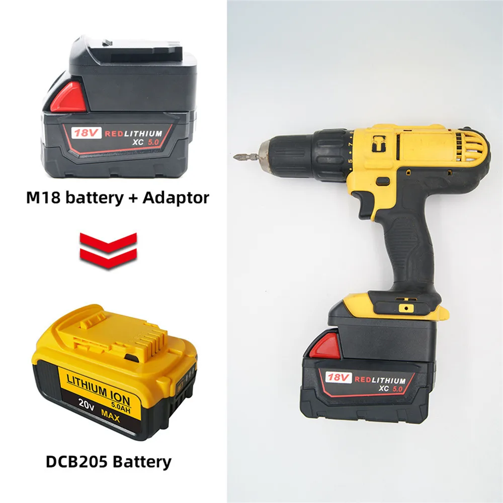 20V Lithium Battery 18V Battery Adapter DM18D for Li-Ion Charger Tools Converted to Dewalt 18V