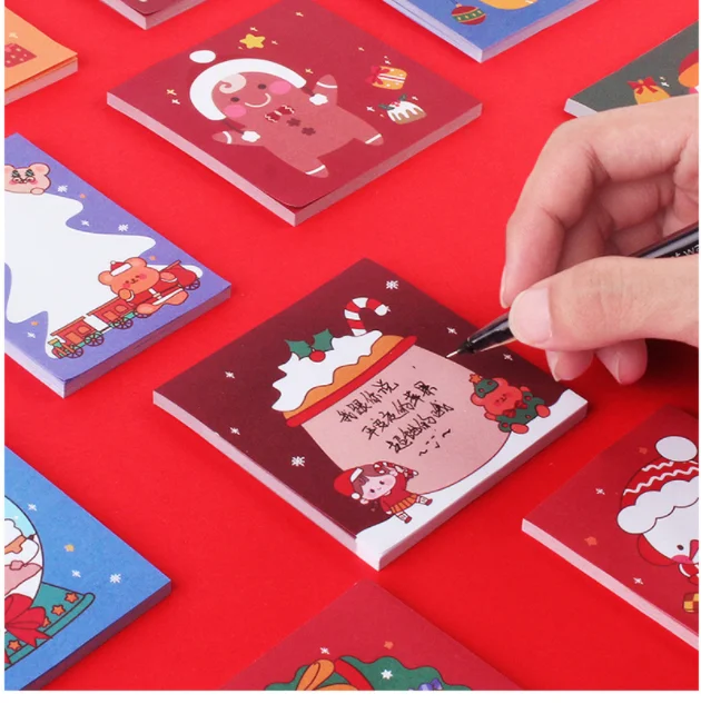 

1 шт., простой стикер для заметок, милые канцелярские принадлежности, закладка для заметок, дизайнерские наклейки в блокноте, рождественский подарок, офисные принадлежности (искусственные)