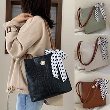 Модная женская сумка-тоут с каменным узором, Большая вместительная кожаная многоразовая сумка для покупок сумки для шоппинга с бантом, сумки на плечо, новинка