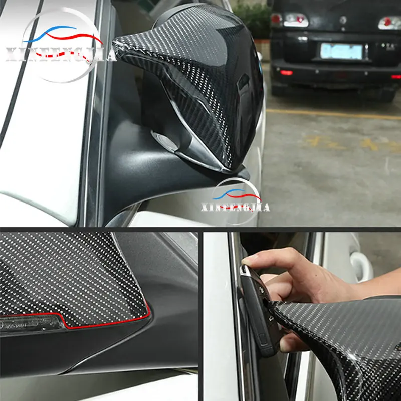 Для BMW X1 F48 16-18 и 2 серии F46 2 шт Настоящее углеродное волокно зеркало заднего вида боковое зеркало крыло зеркало заменить крышку украшения отделка