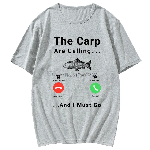 Carp Being Make A Call Short Sleeve Men/women Super Hip Hop T-shirt Male  Harajuku Retro Tshirt I Must Go Fishing T Shirttops - AliExpress