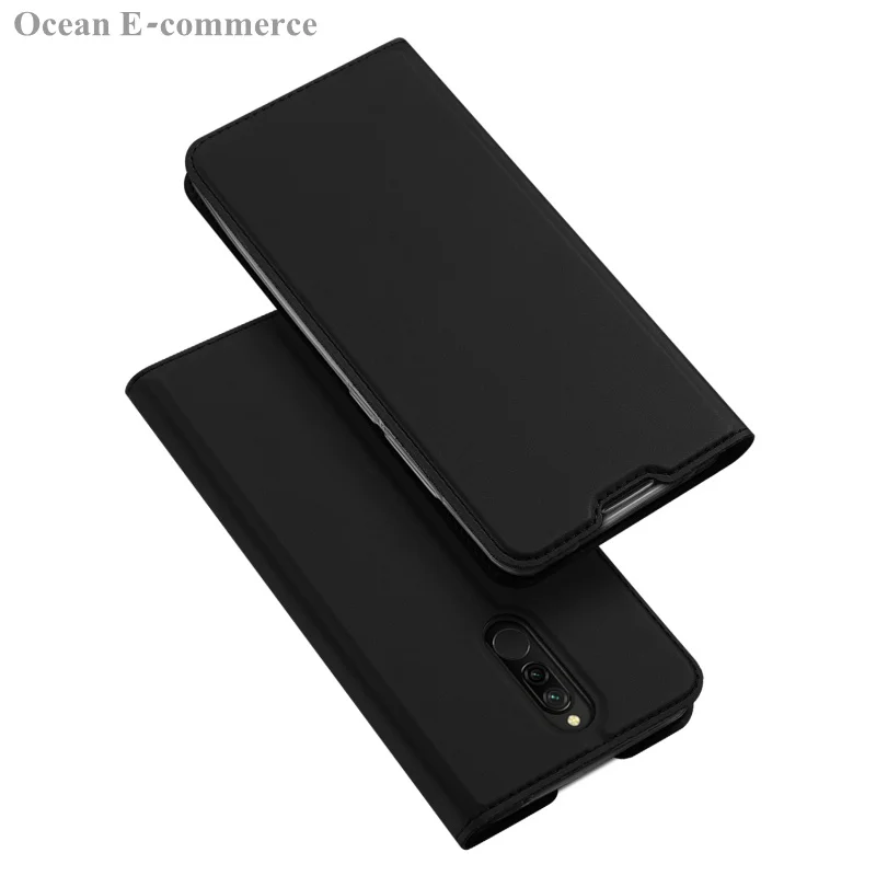 Xiaomi Redmi 8 чехол DUX DUCIS Touch из искусственной кожи чехол для Xiaomi Redmi 8 ультра тонкий противоударный флип-чехол для Xiaomi Redmi8 - Цвет: Черный