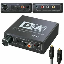 Коаксиальный Оптический Toslink цифровой аудио сигнал в аналоговый RCA L/R аудио конвертер мини цифро-аналоговый аудио конвертер декодер