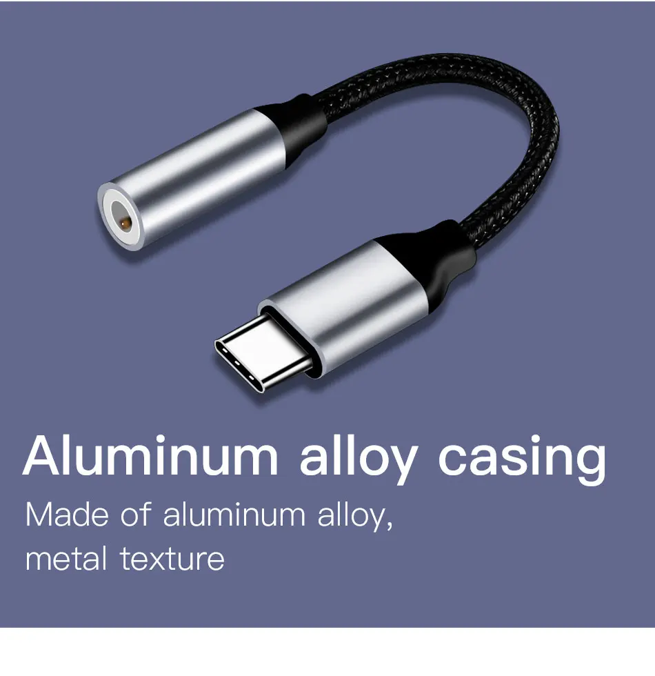 !ACCEZZ USB Type-C Male to 3.5mm Jack Earphone Adapter Calling Listening Aux Audio Cable For Xiaomi Mi 6 8 Huawei P20 Lite Mate 20 Nexus (4)