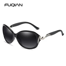 FUQIAN стильные негабаритные поляризованные солнцезащитные очки для женщин, модные овальные женские солнцезащитные очки, солнцезащитные очки для вождения, Oculos gafas de sol mujer