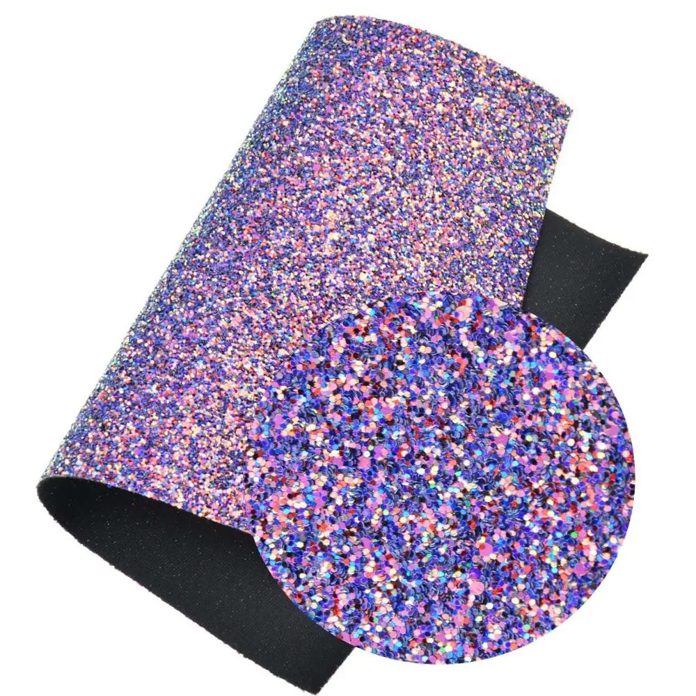 Purple 22*30 см A4 Лоскутная блестящая искусственная кожа Блестящий бант Ткань DIY аксессуары ткань ручной работы лоскутный материал - Цвет: Purple