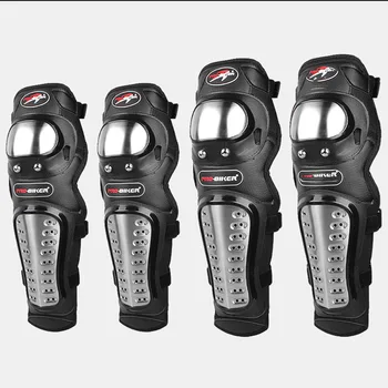 

4Pcs/Set Motorcycle Knee Pad Elbow Protector cafe racer Bicycle off-road racing protective gear outdoor sports Long section cool