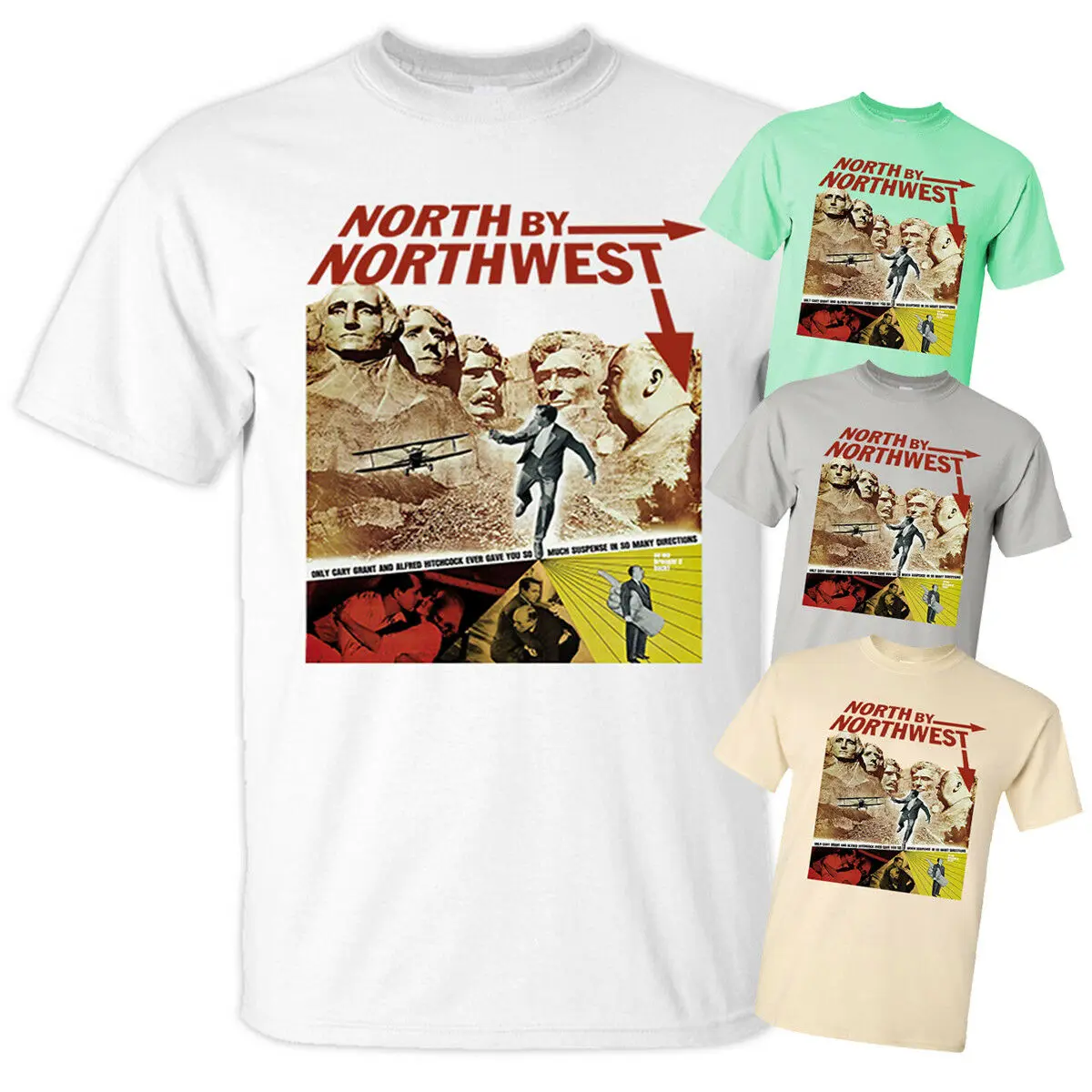North By Northwest V4 Alfred Hitchcock 1959 Футболка белая все размеры S 5Xl |