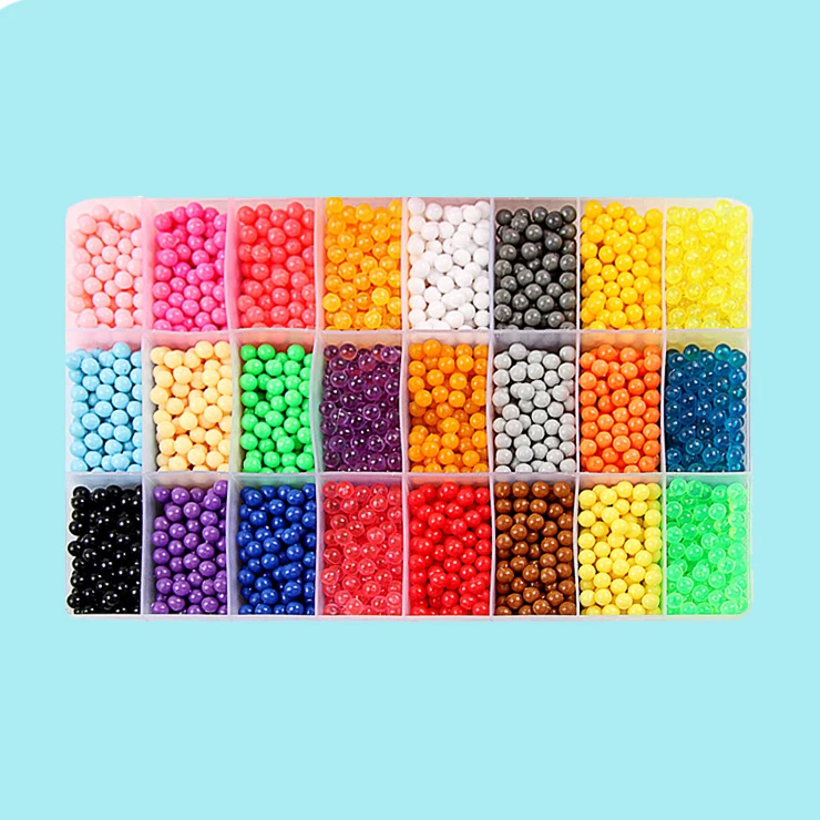 36 colors 5mm Set 12000pcs Refill Beads Puzzle Crystal DIY Water Spray Beads Set Ball Games 3D Handmade Magic Toys For Children 24