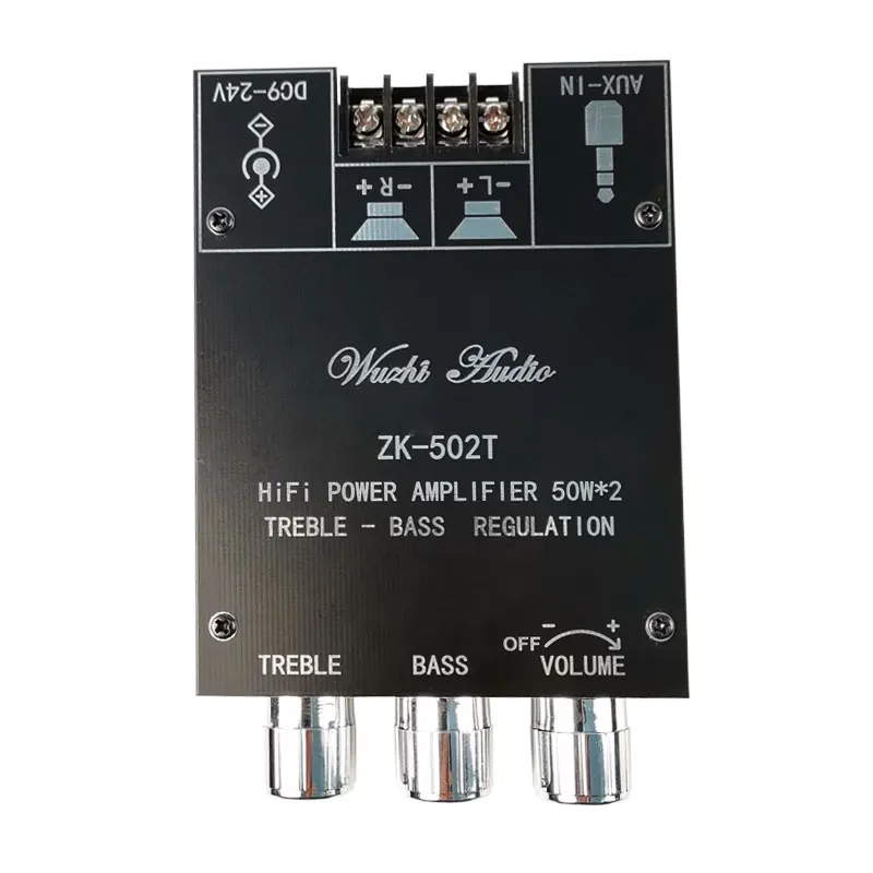 Hi Fi Stereo Tone Version bluetooth 5 0 Audio Power Amplifier Board 50W 50W Bass Adjustment Subwoofer Dual Channel Amp Module