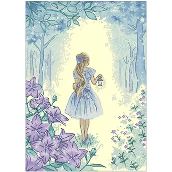 

Girl-welcome the miracle patterns Counted Cross Stitch 11CT 14CT 18CT DIYChinese Cross Stitch Kit Embroidery Needlework Sets