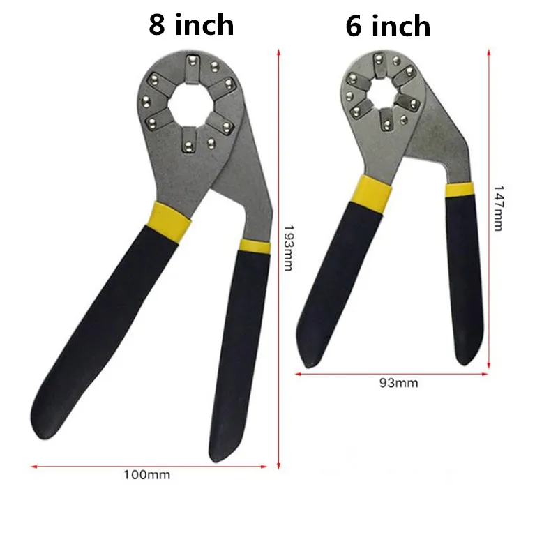 XLTOWN Bionic hex wrench hex open end wrench 6 inch 8 inch magic can be added wrench repair repair tool - Color: 6 inch