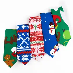 Мужские и женские рождественские галстуки новинка милые снежные мужские шляпы с принтом для праздников и вечеринок A69C