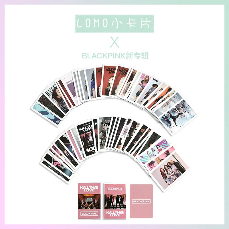 54 шт./компл. KPOP Blackpink LOMO Card Bangtan мальчики фотографии фото открытка фотографии канцелярские товары украшения принадлежности веер подарки