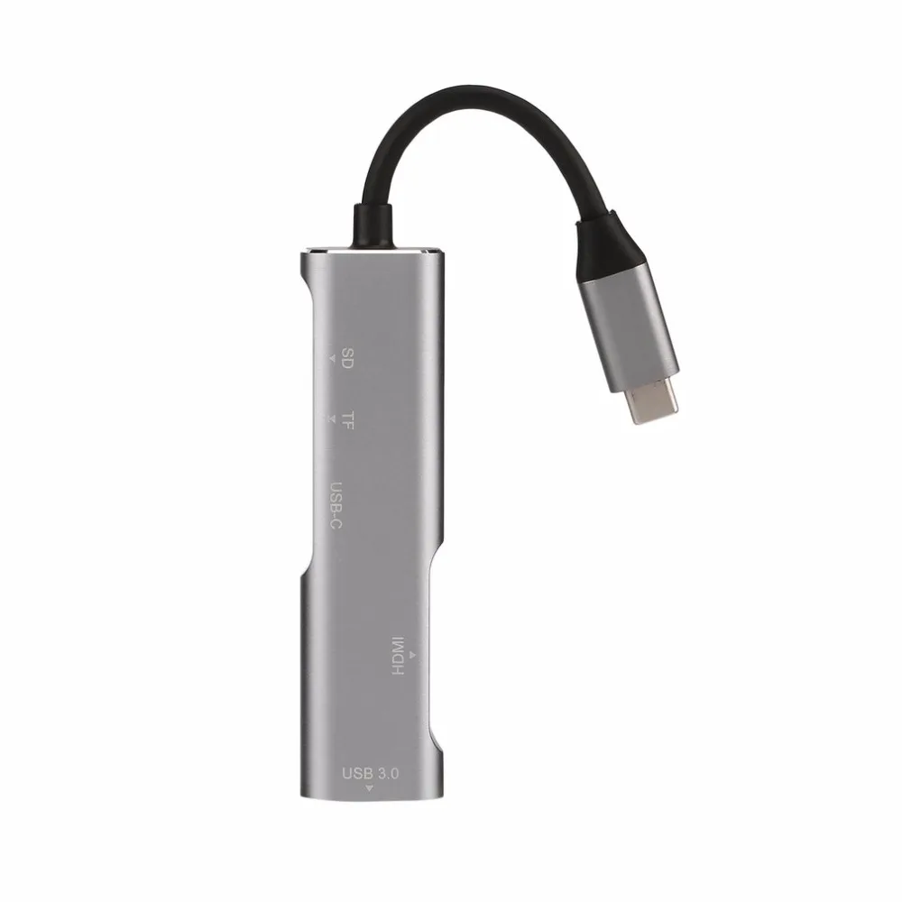 USB 3,1 type C 5 в 1 многофункциональная док-станция расширения 4K HDMI USB3.1 интерфейс с безопасной цифровой картой памяти/TF кард-ридер