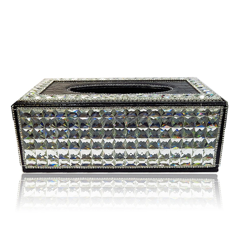 Прямоугольная коробка для салфеток декоративный держатель готовые Bling Хрустальные коробки для салфеток в автомобиле и дома