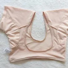 1 adet T-shirt şekli ter pedleri kullanımlık yıkanabilir koltukaltı koltukaltı ter pedleri parfüm emici Anti ter Desodorante kadınlar için