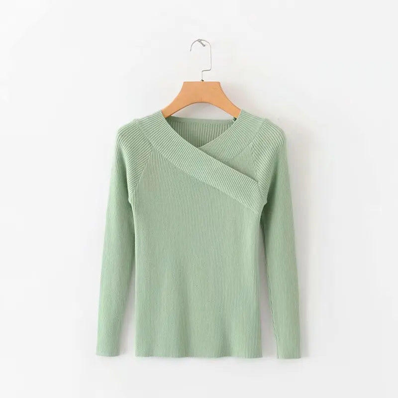 Fashion Women 121-40-1662 European and American Cross sweater | Женская одежда