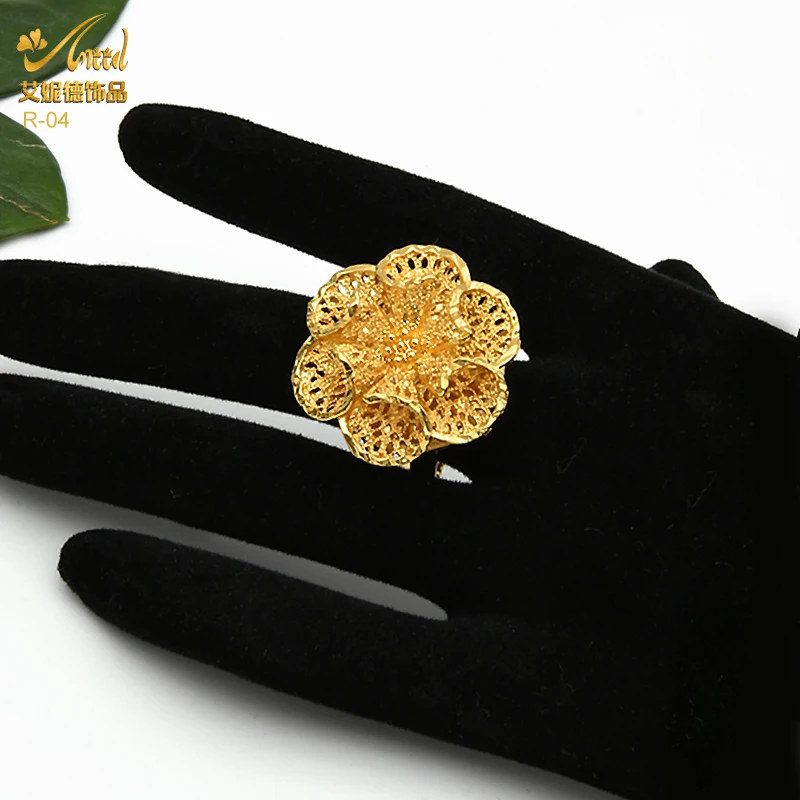 Dubai Golden Ring Brazilian Women 24K Gold Color Wedding Bride Arabic Ethiopian Big Nigerian Jewellery Moroccan Resizable gold color rings,gold color ring,finger ring,adjustable rings,wedding rings,wedding ring