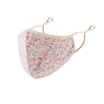 

Breathable Protection Face Cover Adult Floral Print Adjustable Safet Protect Washable Cotton Cover Dustproof Mascarilla Masque
