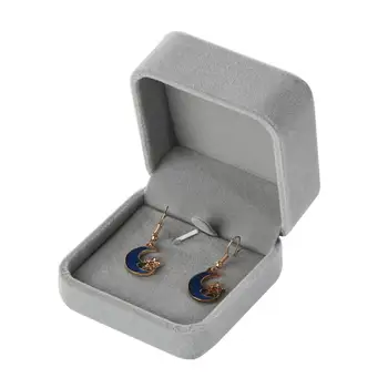 

Jewellery Ring Necklace Bracelet Display Box Case propose Faux Velvet Presentation Gift Jewelry Lid Organizer watch collectors