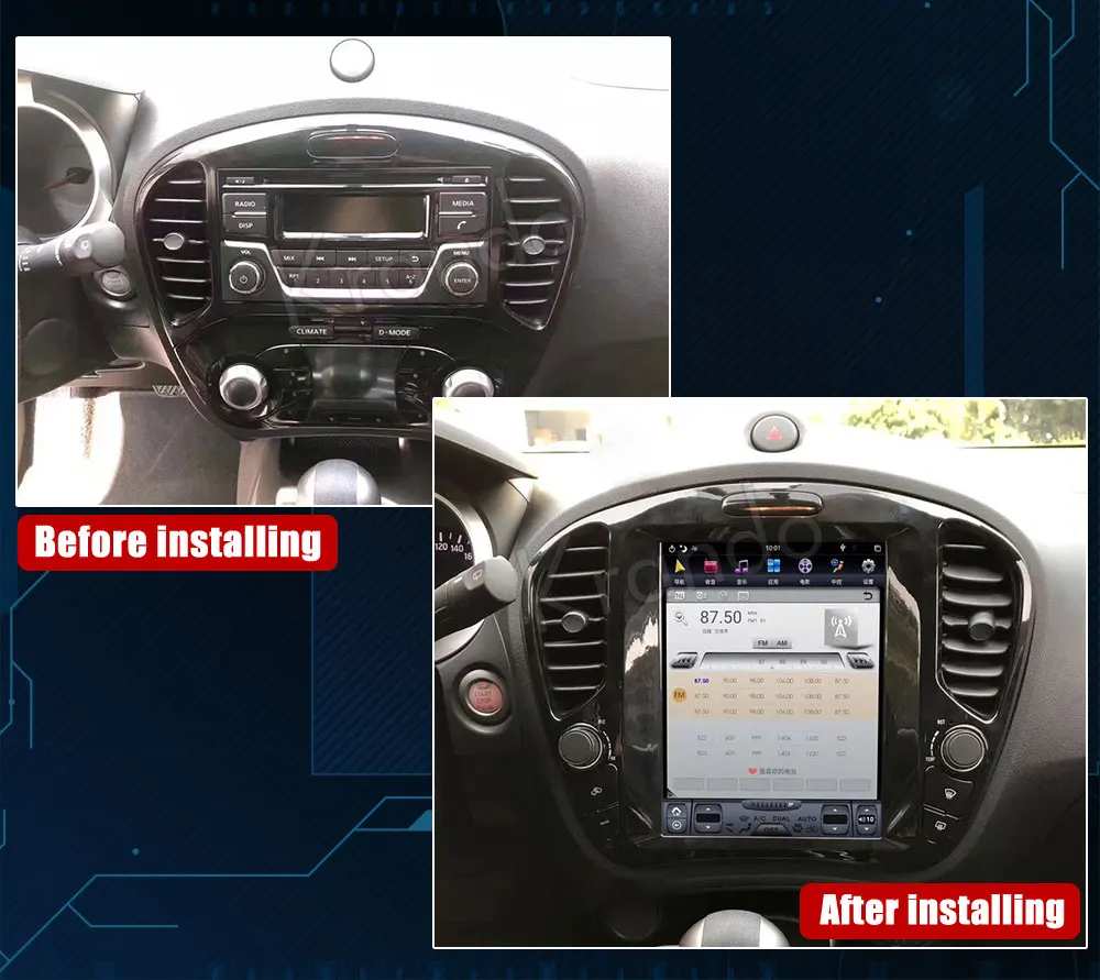 Krando Android 8,1 10," Tesla вертикальный экран автомобиля радио для Infiniti ESQ Nissan Juke 2011- gps навигация Мультимедийная система