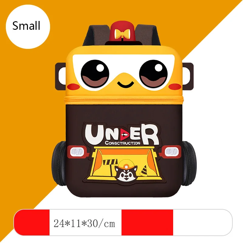 Small Brown 3D из мультфильма «Тачки»; Детская школьная Детская сумка-рюкзак plecak szkolny школьный рюкзак для мальчиков и девочек с рисунком mochilas infantiles - Цвет: Small Brown