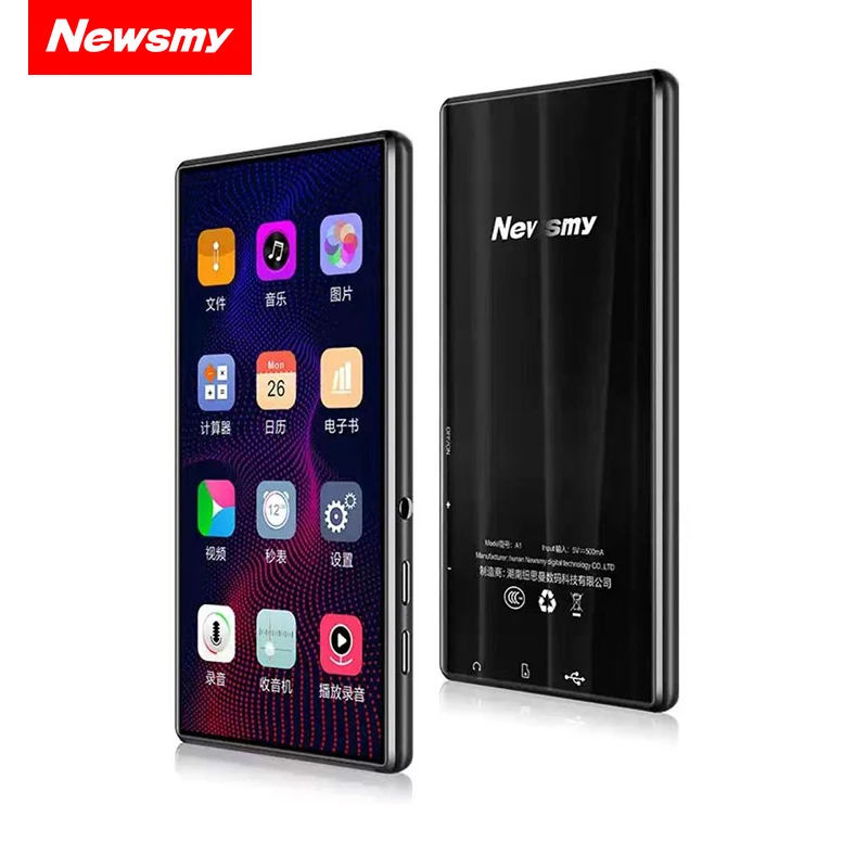 Grey No Bluetooth Newsmy A1 MP3 MP4 MP5 полный сенсорный экран 5,0 дюймов 8 Гб памяти APE FLAC WAV электронная книга ридер Loseless видео музыкальный плеер - Цвет: Grey No Bluetooth
