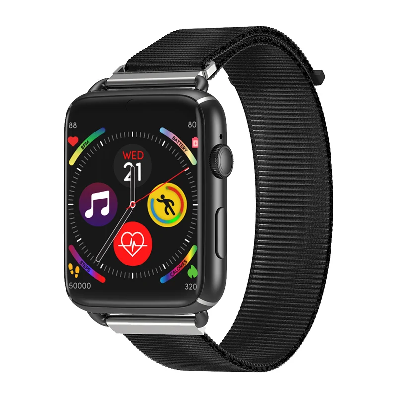 black nylon strap LEMFO LEM10 LTE 4G Смарт-часы Android 7,1 1,82 дюймов Большой экран 3 ГБ+ 32 ГБ sim-камера 700 мАч аккумулятор для умных часов для мужчин и женщин - Цвет: black nylon strap