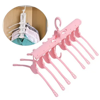 

Foldable Clothes Dryer Telescopic Drying Clothing Rack Hangers 8 Fish Bones Outdoor Hanging Clothes Stand Organizer Space Saving