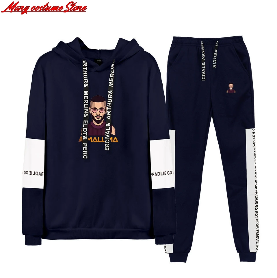 Maluma спортивный костюм мужской комплект черный горячий хлопковый комплект из двух предметов Горячие толстовки Толстовка брюки костюм