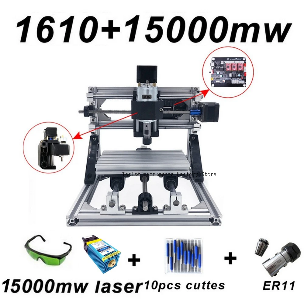 Laser Engraving Machine Blue 500mw 1500mw 5500mw 15000mw 15W CNC1610 Wood Router PCB Metal Carving DIY GRBL | Инструменты