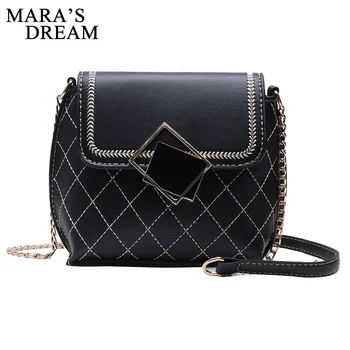 

Mara's Dream 2019 New Wave Autumn And Winter Net Red Shoulder Bag Chain Slung Small Bag Wild Fashion Embroidery Line Handbag
