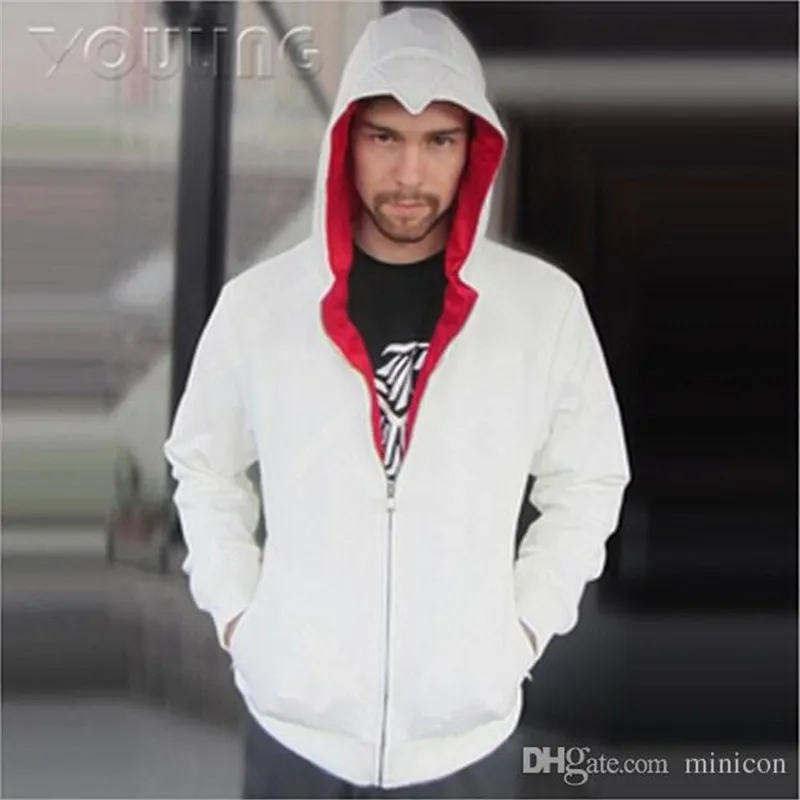 Cosrea Creed Дезмонд Майлз Косплей-костюмы с капюшоном Вышивка толстовки пальто куртка толстовка с капюшоном вышитые для мужчин - Цвет: Hoodies 02
