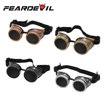 

Heavy Metal Vintage Welder Goggles Retro Labor Glasses Steampunk Gothic Style Welding Punk Man Woman Protective Eyes Cosplay