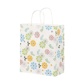 

20Pcs/Lot Kraft Paper Bag Party Wedding Favors Handmade Bread Cookies Gift Bags Vintage Floral Biscuits for Wedding Birthday Bab