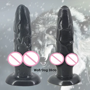 

FAAK 2017 New Arrival Animal Dog Dildo with Suction Cup Wolf Penis Big Canine Dick Sex Products for Women Adult Toys Sex Shop