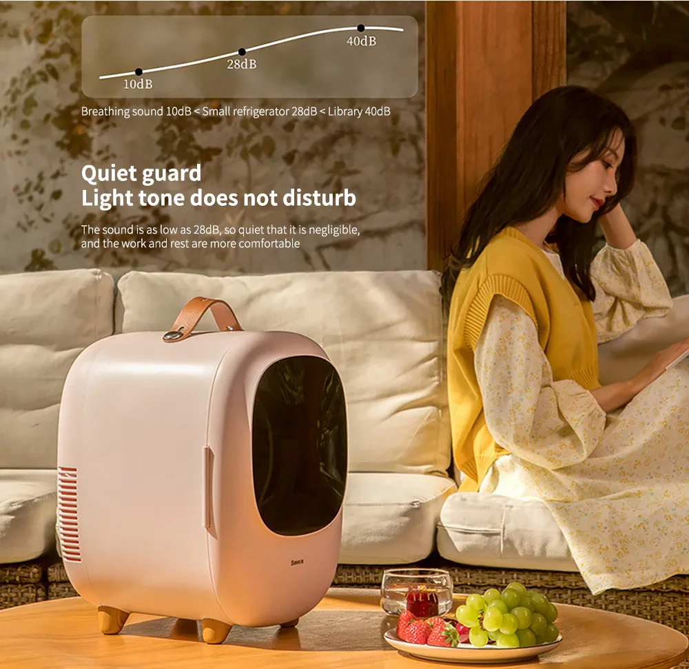 Baseus Desktop Mini Refrigerator Quiet guard Light tone does not disturb
